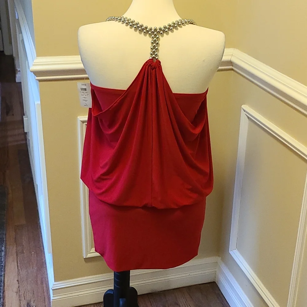 🎁NWT Cache Red Mini Dress Large🎁 - Picture 2 of 4